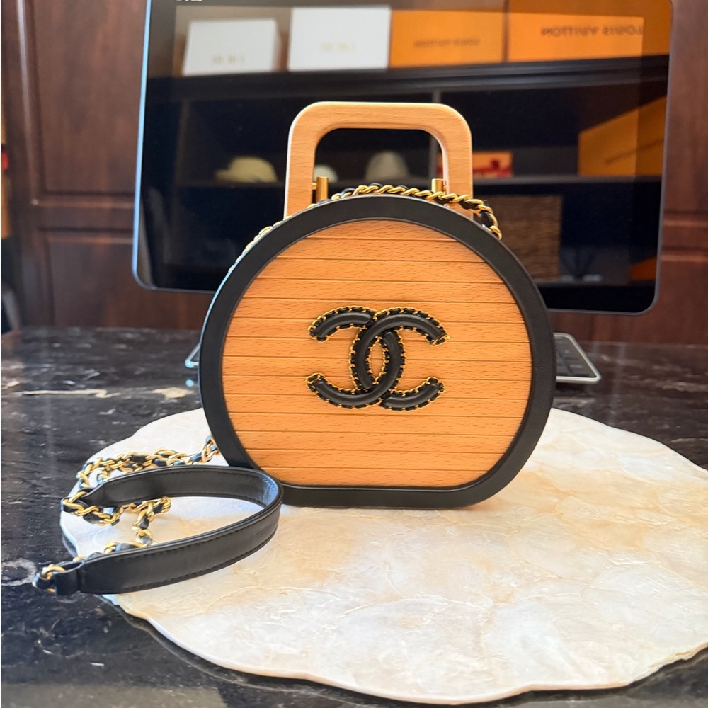 Chanel Tan and Black Mini Bag